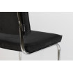 RIDGE - Detalle de silla de comedor de terciopelo negro