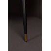 KATE - Fauteuil de table en velours noir pied