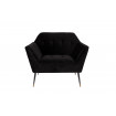 KATE - Black Velvet lounge chair