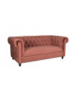 CHESTER - 3 seater sofa in pink velvet