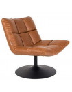BAR - Design swivel armchair in brown leather look