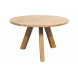 ABBY - Tavolo da pranzo rotondo in legno naturale D129