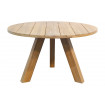 ABBY - Mesa de comedor redonda de madera natural L129 zoom