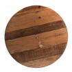 SHELLY - Table basse en bois et acier blanc bois vue de haut