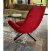 Fauteuil velours rouge Space