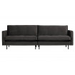 RODEO - Dark grey velvet sofa