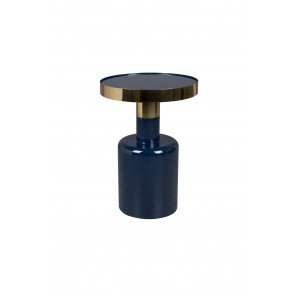 GLAM - Table d'appoint ronde bleue 