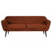 ROCCO - Sofa aus Samt L187, rostfarben