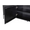 GRAVURE - ENGRAVING - TV stand in black pine wood