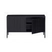 GRAVUR - TV-Möbel aus schwarzem Kiefernholz mit Regalen