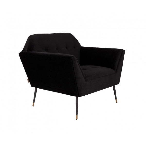 KATE - Sessel aus schwarzem Samt