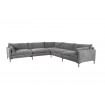 SUMMER - Grande divano in tessuto grigio a 7 posti