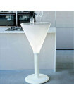 JET SET - Heigh luminous white table