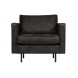 RODEO - Vintage-Sessel aus Leder, schwarz