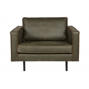 RODEO - Black armchair eco leather