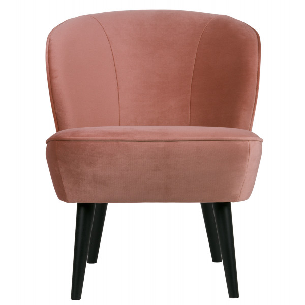 SARA - Raspberry velvet armchair