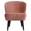 SARA - Raspberry velvet armchair