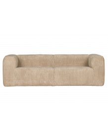 BEAN - Cream ribcord 3 Seater Sofa