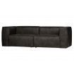BEAN - Black eco leather 3 Seater Sofa