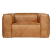 BEAN - Brown Eco Leather 3 Seater Sofa