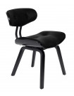 BLACKWOOD BLACK - Stuhl in Lederoptik, schwarz