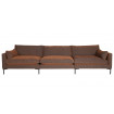 SUMMER - Bequemes 5-Sitzer-Sofa aus braunem Stoff L335