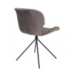 Grey velvet dining chair OMG by Zuiver