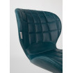 Chaise Zuiver OMG en aspect cuir bleu