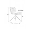 Chaise design OMG tissu gris-dimensions