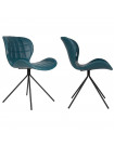 OMG - 2 sillones de diseño con aspecto de cuero azul