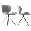 OMG - 2 Design-Stühle aus Stoff, grau