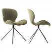 OMG - 2 Designer-Stühle aus Stoff, grün