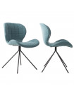 OMG - 2 Designer-Stühle aus Stoff, blau
