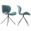 OMG - 2 Designer-Stühle aus Stoff, blau