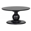 BAROC - Table de salon ronde en bois noir D68