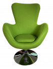 COCOON - Fauteuil design rotatif en tissu vert