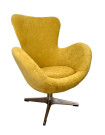 COCOON - Yellow velvet armchair