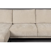 HARPER - Canapé d'angle gauche 3 places en tissu beige