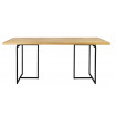 CLASS - Tavolo da pranzo in legno chiaro e acciaio nero L220
