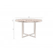 CLASS - Table de repas ronde en bois et acier laiton D 120