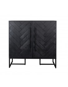 CLASS - Mueble bar de madera y acero negro