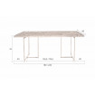 CLASS - Esstisch aus Holz und Messing L180