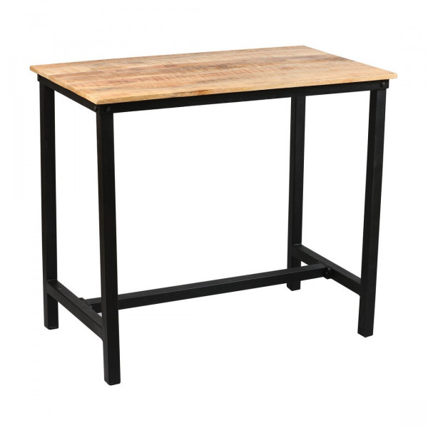 LOFT - Table haute bois et acier L120