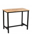 LOFT - Table haute bois et acier L120