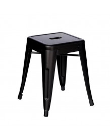 Steel and dark wood bar stool