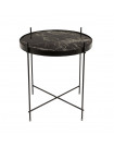 CUPID - Tavolino in metallo nero e marmo nero D43