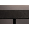 BRAZA - Mesa cuadrada de acero y chapado de pino negro L 70