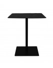 BRAZA - Table de comptoir carrée en acier et bois noir L 70