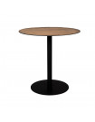 BRAZA - Runder Tisch aus Stahl und Holz D 75