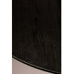 BRAZA - Table de comptoir ronde en acier et plaquage de pin noir L 70